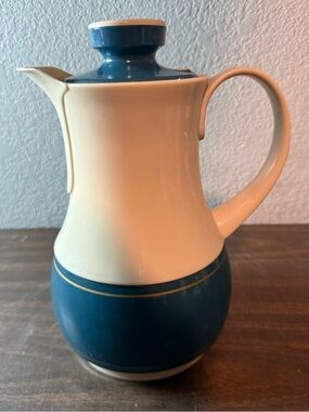 ☕️ Vintage Thermos #570 Carafe Coffee Butler MCM West Germany Blue Green Teal ☕️